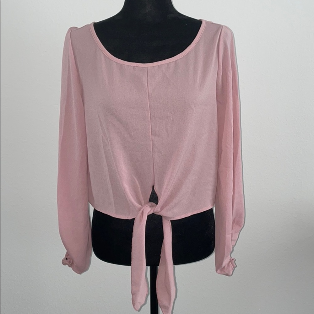 Fashion Nova Scoop Neckline Shirt Mauve